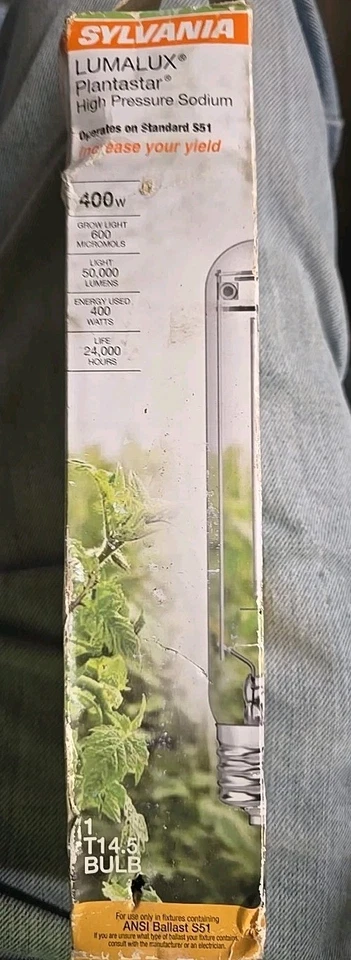 Sylvania LumaLux Plantastar 高压钠 400W 生长灯 T14.5 / S51-S2+ — 第 1/1 张图片