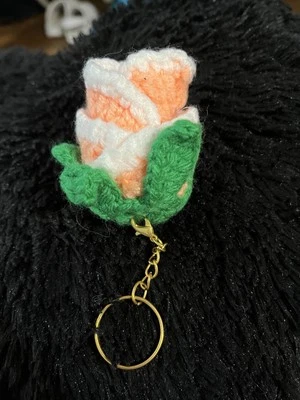 "Mini llavero de ganchillo hecho a mano con cordón bolso monedero encanto llavero 2,5""x3""" Foto 1 de 3