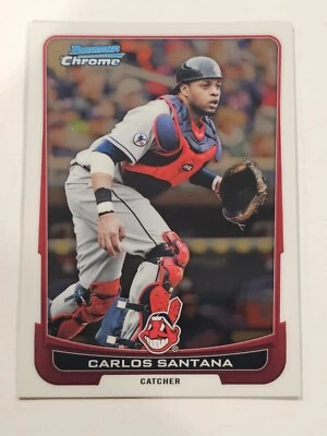 2012 Bowman Chrome Cleveland Indians #51 Carlos Santana - Image 1 of 2