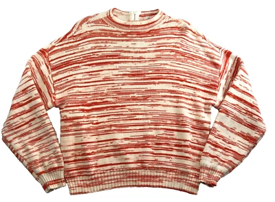 Nine West Womens Sweater Size L Striped Smooth Knit Heavyweight Round Neck NWOT Foto 1 de 4