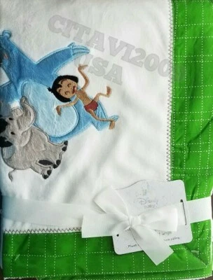 MANTA BEBÉ TIENDA DISNEY EL LIBRO DE LA SELVA - VERDE BLANCO - REGALO NIÑO NIÑA ORIGINAL Foto 1 de 4
