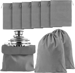 6 Pcs Silver Storage Bags Anti Tarnish Storage Bag Fabric Cloth for Jewelry Silv - Picture 1 of 6