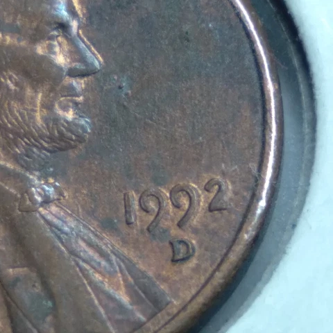 1992 double die penny( repunched mint mark penny ) Cover