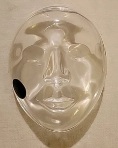 Vintage Crystal Art Glass Face Candy Trinket Dish - Picture 1 of 6