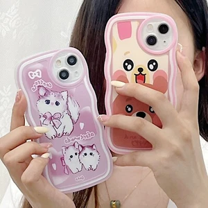 Case for Various Phone Slim Wavy edge Cute Animals Shockproof Shell Soft Covers - Picture 1 of 13