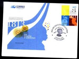 ARGENTINA 2013, UNION AND LIBERTY 1813  yv 2981 FDC