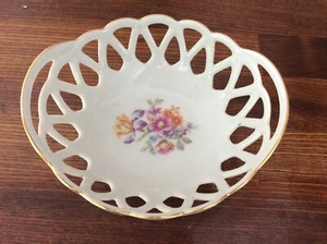 Decorative Lichte Fine China Lace Bowl 25, Gold Trim GC Unusual Beautiful Gift - Picture 1 of 4