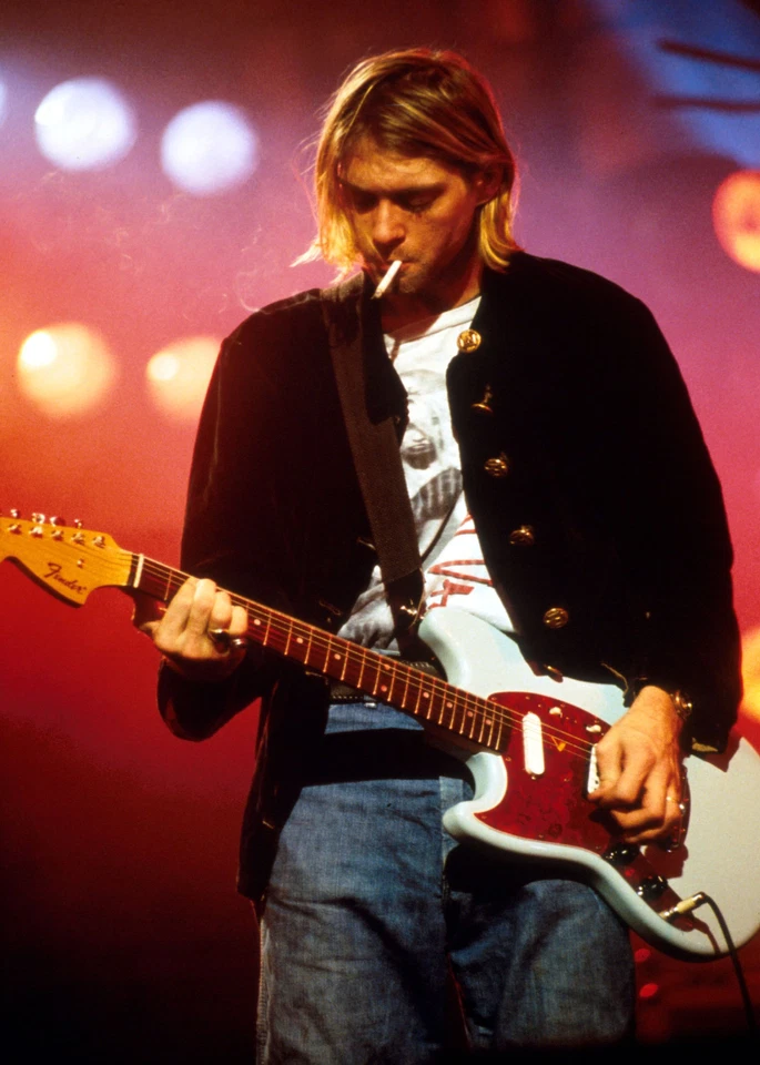 Kurt Cobain, Music legend, 90s grunge, Guitar, 16x24, 24x36 Poster