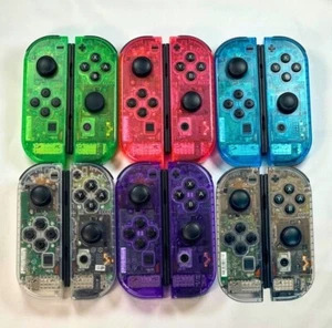 Never Drift Hall Effect Clear Nintendo Switch JoyCons OEM Authentic - Picture 1 of 48
