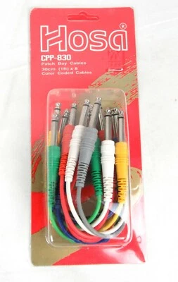 Hosa CPP-830 Patch Cables, 1ft, Set of 8 - New Old Stock, Free Shipping - Image 1 of 2