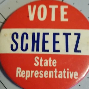 Vintage Pinback Button - Vote Scheetz State Rep  PA Campaign Pin - BU214 - Picture 1 of 6