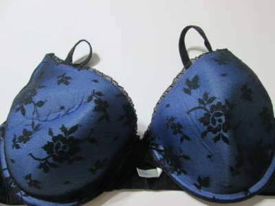 Aerie Size 36D Bra Blue Underwired Lined Lightly Adjustable Floral - Image 1 of 4