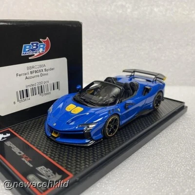 Ferrari SF90 XX Spider Dino Light Blue And Yellow BBR MODEL 1/43 #BBRC286A - Image 1 of 2