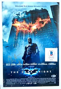 CHRISTIAN BALE SIGNED THE DARK KNIGHT 12X18 PHOTO POSTER BATMAN BRUCE WAYNE BAS - Picture 1 of 2