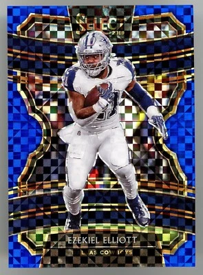 2019 Panini Select Ezekiel Elliott #74 Concourse Prizm 156/175 Blue  - Image 1 of 2
