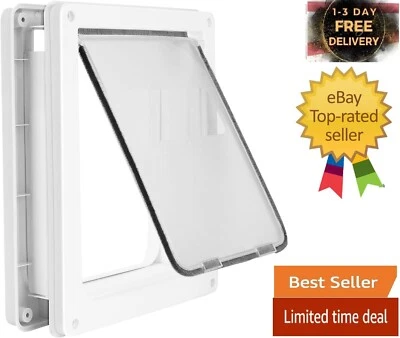 Puerta extra grande para perro L montaje con solapa magnética panel de bloqueo deslizante marco para mascotas Foto 1 de 4