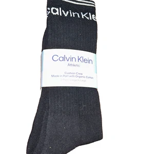 Calvin Klein Uomo (L/XL) Nuovo con etichette - Cuscino Atletico Crew NERO/CREMA - Foto 1 di 4