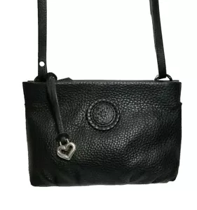 BRIGHTON FERRARA COLLECTION BLK FOLLY CLOUD PEBBLED LEATHER CROSSBODY CLUTCH$275 - Bild 1 von 12