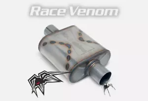 Black Widow Exhaust Muffler Race Venom 2.5" Center / Center - Picture 1 of 3