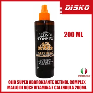 OLIO SUPER ABBRONZANTE RETINOL COMPLEX MALLO DI NOCE VITAMINA E CALENDULA 200ML - Foto 1 di 1