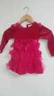 Kids Toodler Fluffy Dress Long Sleeve Formal Event Girl Lace Clothes Pink 3T
