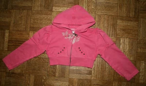 French Toast girls pink Hoodie jacket, rhinestones and metal embellished sz 4T - Picture 1 of 5