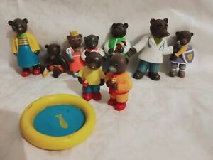 Lot de jouets anciens petits ours brun Bayard figurines