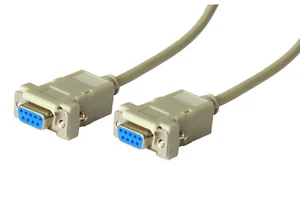 Nullmodem Kabel RS232 9-polig Buchse BU/BU female F/F D-Sub Receiver SAT PC 1,8m - Bild 1 von 2