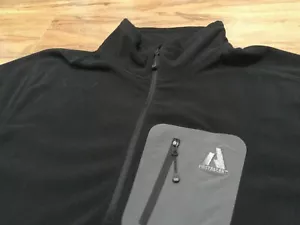 Eddie Bauer First Ascent Fleece Mountaineering Pullover Mens XL Black 1/4 Zip - Picture 1 of 13