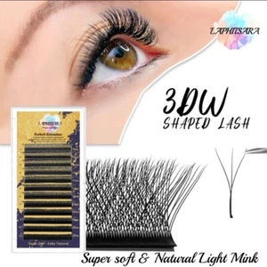 3D Eyelash Extension 1800 Individually Quality Mink Lashes D Curl 9-15mm 0.07mm - Picture 1 of 11