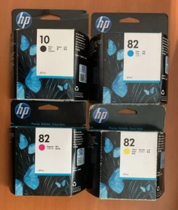 HP  10 + HP 82 C4844A C4911A C4912A C4913A 69ml  f. Designjet 500 800 815MFP - Afbeelding 1 van 2