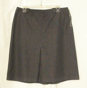 #8057 NICE! 'PANTOLOGY' PIN STRIPED STRETCH DENIM SKIRT SIZE 12 - Picture 1 of 3