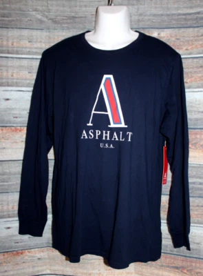 Camisa informal Asphalt USA Yacht Club, azul marino para hombre talla L TOTALMENTE NUEVA Foto 1 de 2