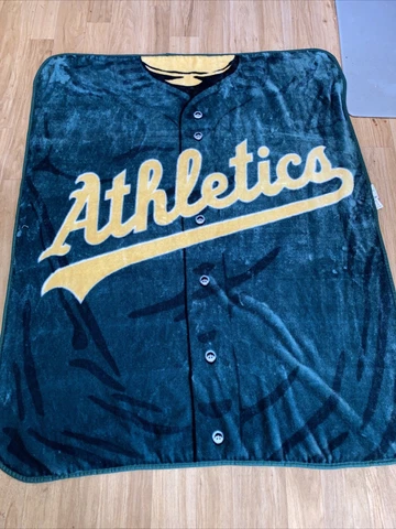 Oakland A’s Athletics Jersey Blanket Baseball Stadium Blanket 58x48 Light Use Cover