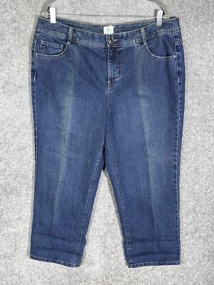 Pantalones de mezclilla JMS Just My Size pierna recta para mujer talla 18W azul elástico bolsillos Foto 1 de 4