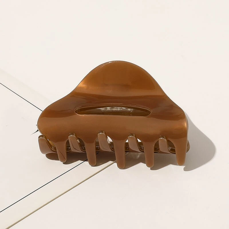 Ladies Semicircle Hair Claw Clamps Clips Grips Small Acrylic Acetic Acid Hairpin - Image 1 of 4