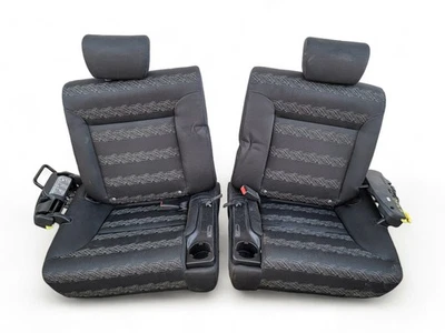 Honda Element 08-11 EX Rear Seat Set Right/Left Side Black/Gray Cloth, D040, OEM - Image 1 of 4