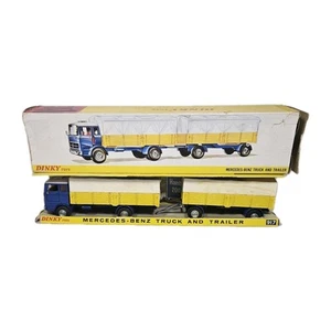 Camion e rimorchio Mercedes-Benz Dinky Toys 917 vintage scatola originale con inserto - Foto 1 di 24