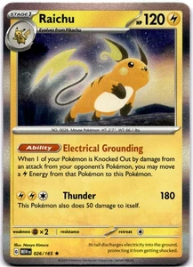 Raichu Rare SV: Scharlachrot & Violett 151 026/165 NM Pokemon - Bild 1 von 2
