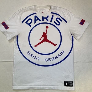 Air Jordan Paris Saint-Germain T-Shirt PSG White Basketball Nike Men’s Size M - Picture 1 of 9