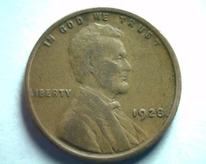 1928 LINCOLN CENT PENNY VERY FINE / EXTRA FINE+ VF/XF+ NICE ORIGINAL 99c SHIP - Picture 1 of 2