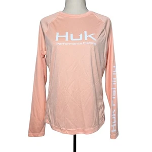 Huk Pursuit Heather Long Sleeve Performance Crewneck Women's Small 50+ UPF - Picture 1 of 9