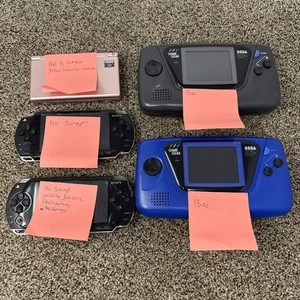 Video Game Console Handheld Lot FOR PARTS Game Gear Psp DS Lite - Picture 1 of 7