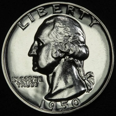1950 Proof George Washington Silver Quarter 25C (GORGEOUS PR) - Image 1 of 4