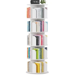 Rotating Bookshelf Tower 5 Tier,Spinning Bookcase, Revolving 360 Book Shelf N... - Picture 1 of 7