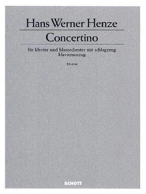 Concertino Hans Werner Henze Piano Reduction Concert Band, Piano and Percussion - Image 1 of 4