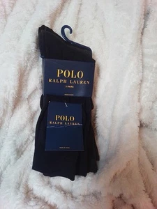 Polo Ralph Lauren Uomo Vestito/Pantalone Calzini Confezione 3 Lunghi Blu Nero Grigio 3pz - Foto 1 di 2