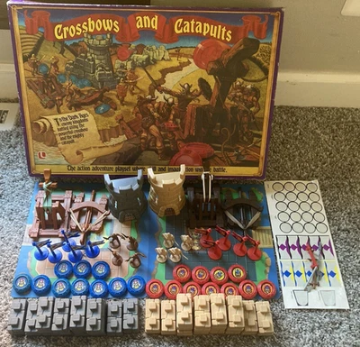 Vintage Crossbows and Catapults Game Battle Set Lakeside 1983 INComplete READ - Image 1 of 4