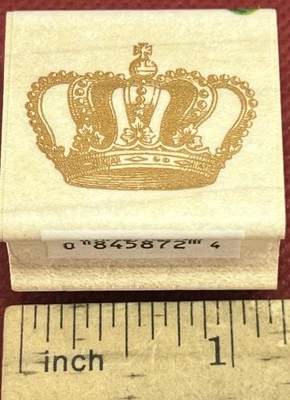HER MAJESTY'S CROWN All Night Media Anna Griffin Rubber Stamp Royalty Queen - Image 1 of 4