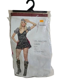 Womens Army Cadet Costume Size Large Green Camo Military  - Picture 1 of 5